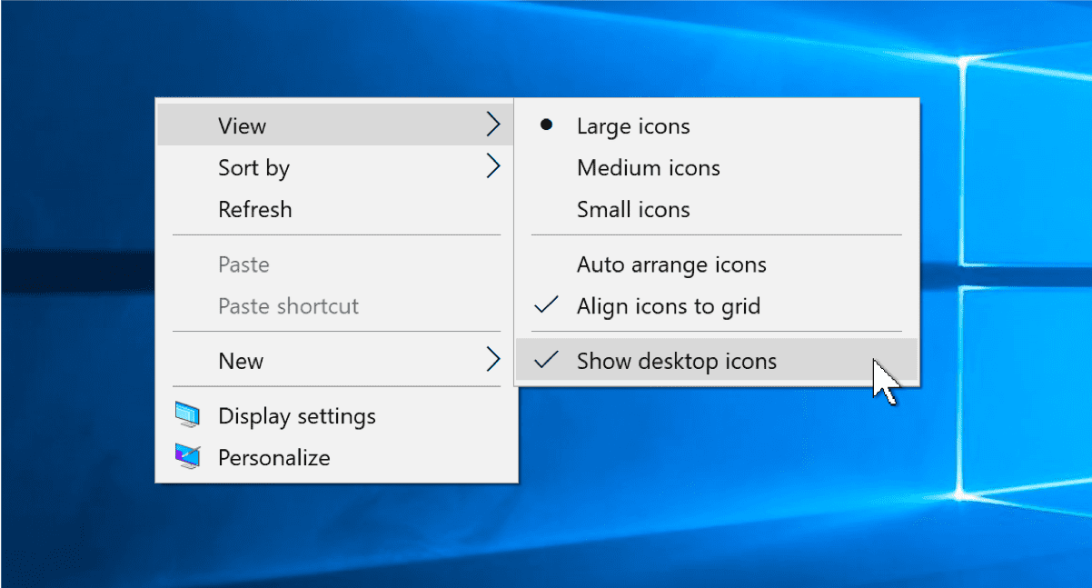 Alternative for Hide Desktop in Windows