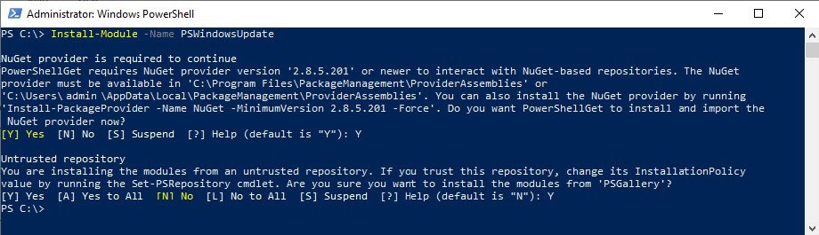 How to install PSWindowsUpdate 