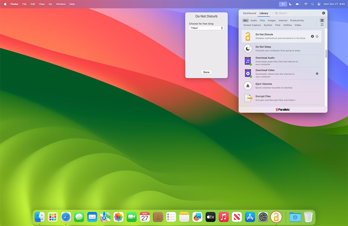 Do Not Disturb screen