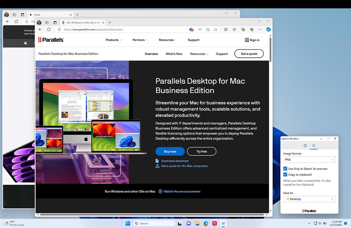 Capture Window screen