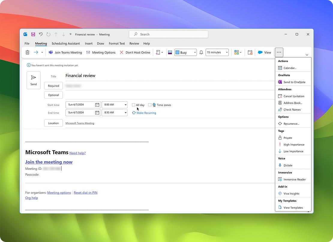 Advanced Calendar features