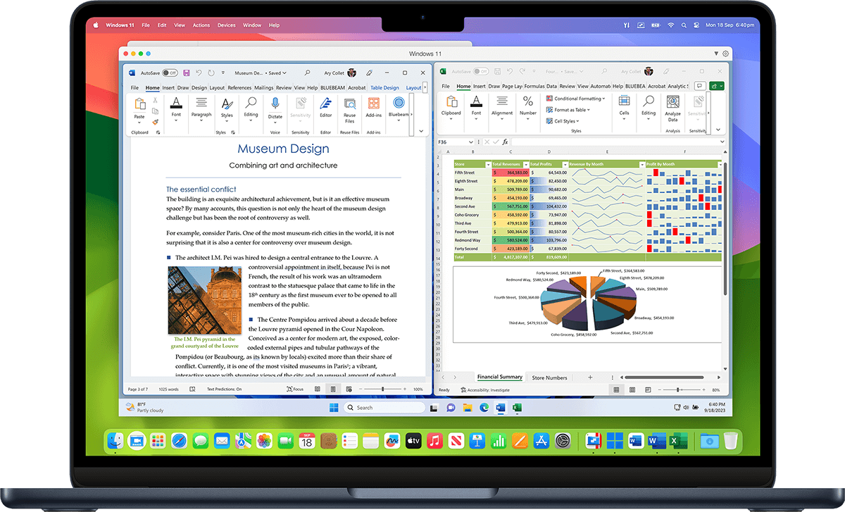Enjoy the best Windows has to offer, fully integrated into your Mac environment