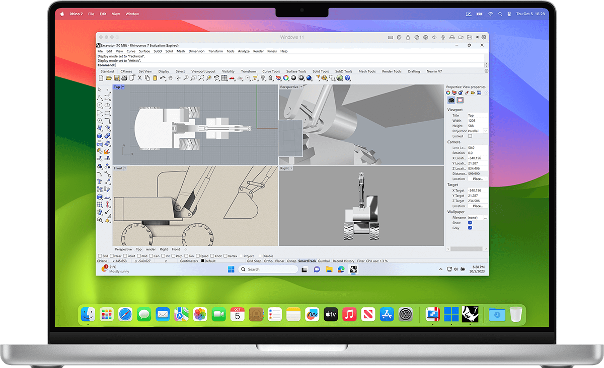 Run Windows-based computer-aided design software to create, edit, analyze, and visualize complex 3D models
